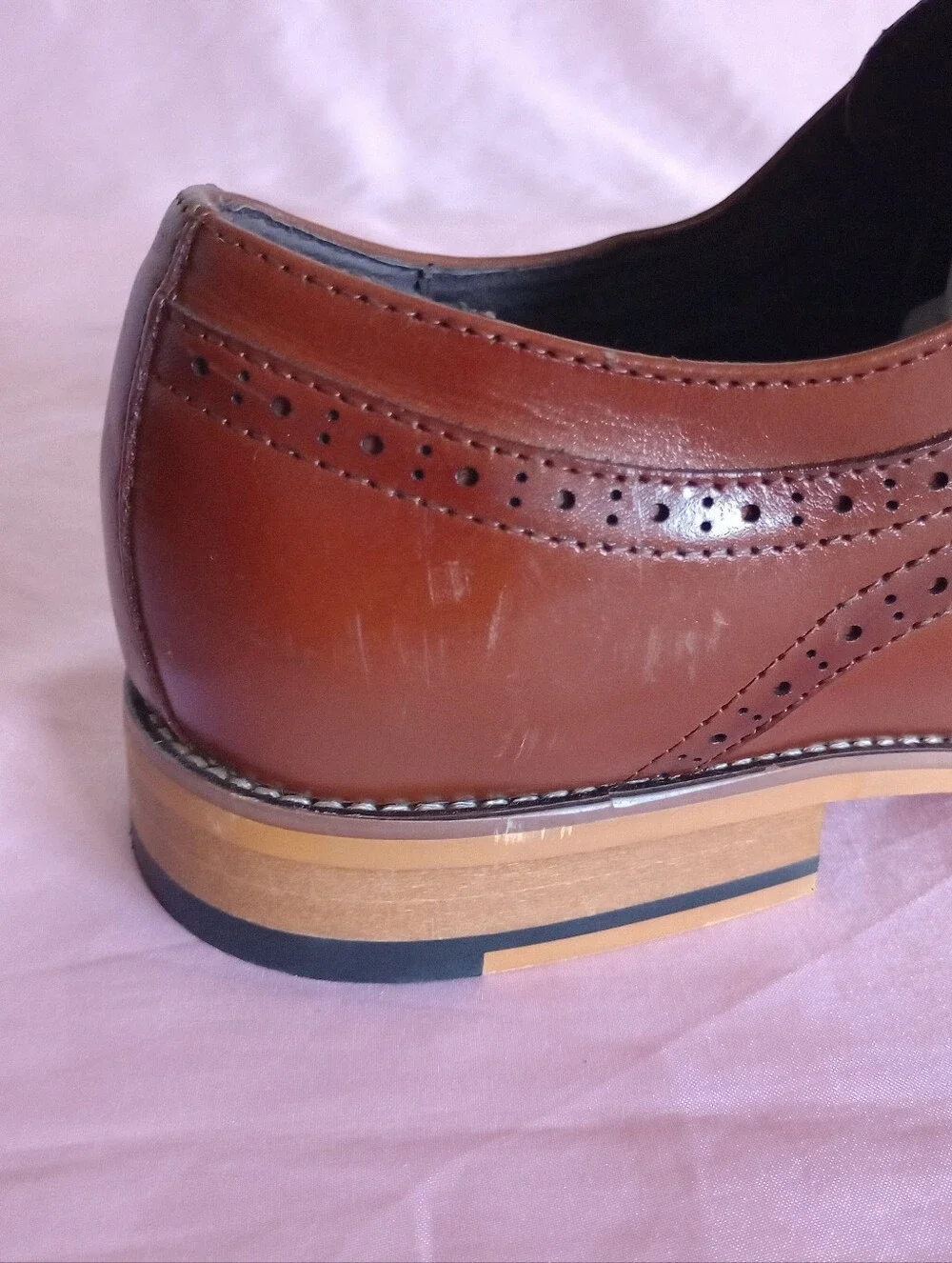 Stacy Adams Dickinson Cognac Cap Toe Oxford Dress Shoes Men’s Size 12
